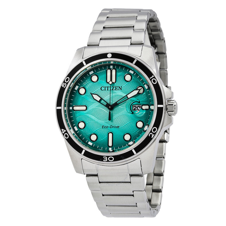 Citizen Marine 1810 Eco-Drive Turquoise Dial Men's Watch AW1816-89L - The Watches Men & Co