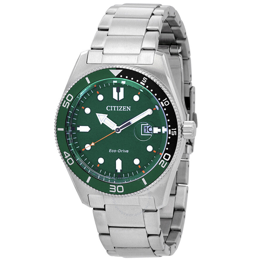 Citizen Marine Eco-Drive Green Dial Men's Watch AW1768-80X - The Watches Men & Co