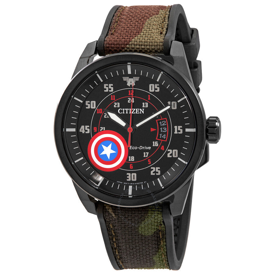 Citizen Marvel Captain America Grey Dial Watch AW1367-05W - The Watches Men & Co