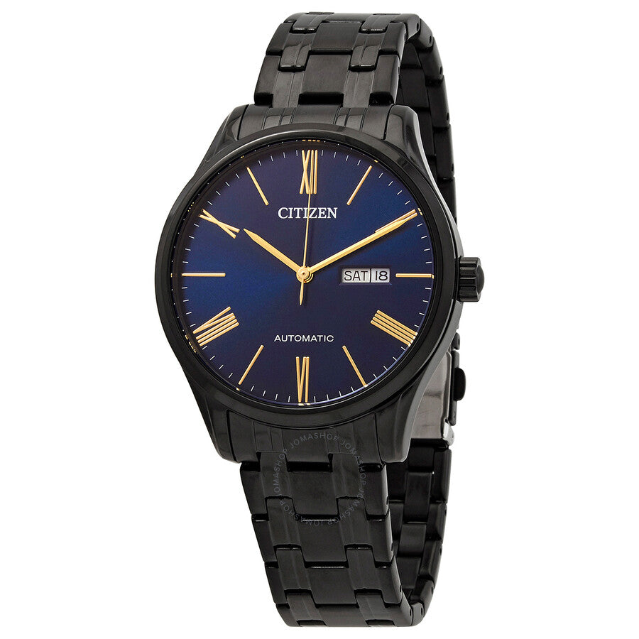 Citizen Mechanical Automatic Blue Dial Black-plated Men's Watch NH8365-86M - The Watches Men & Co