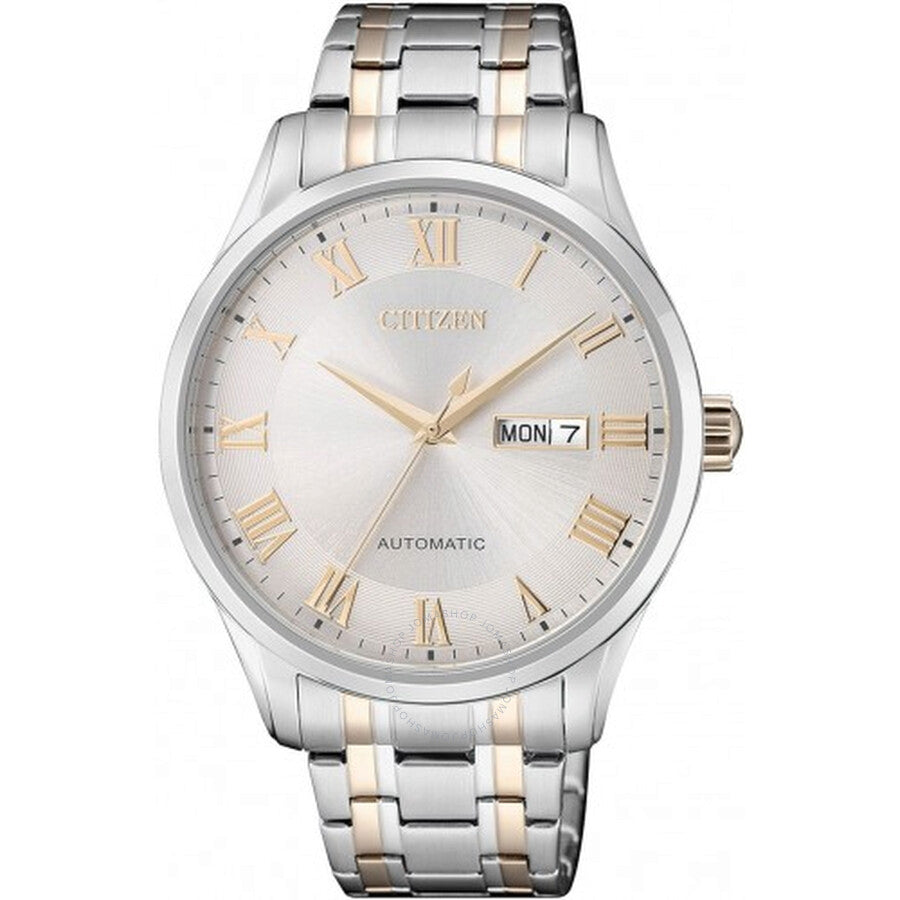 Citizen Mechanical Automatic Silver Dial Two-tone Men's Watch NH8366-83A - The Watches Men & Co