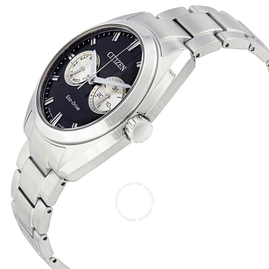 Citizen Paradex Eco-Drive Reloj para hombre de acero inoxidable con esfera negra BU4010-56E