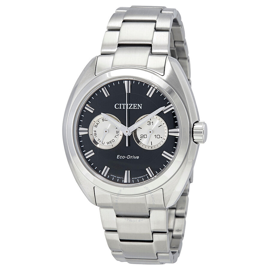 Citizen Paradex Eco-Drive Reloj para hombre de acero inoxidable con esfera negra BU4010-56E