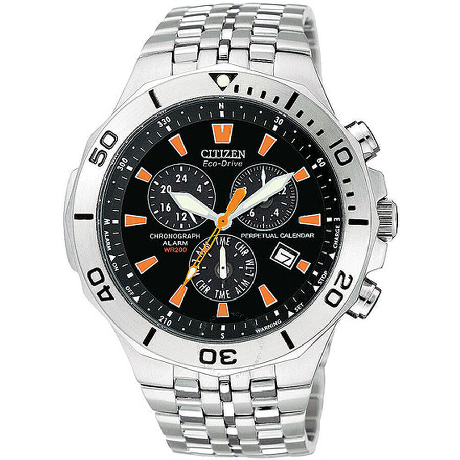 Citizen Perpetual Calendar Steel Black Men's Watch BL5280-52E - The Watches Men & Co