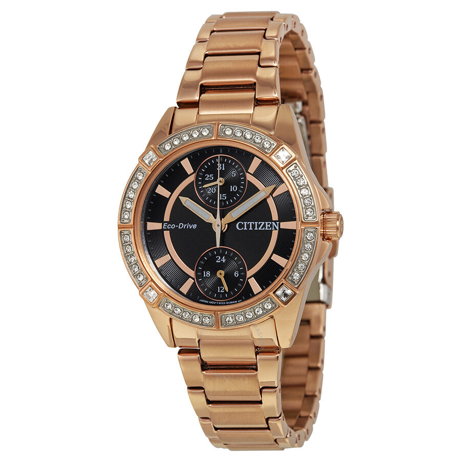 Citizen POV Eco-Drive Black Dial Ladies Watch FD3003-58E