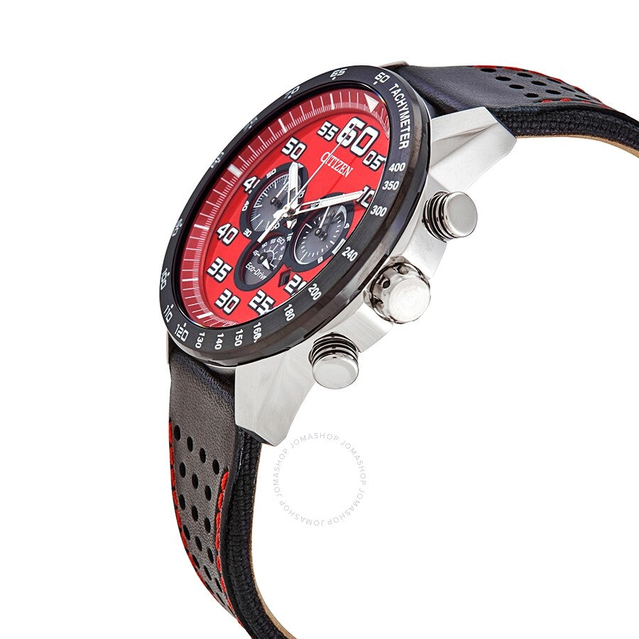 Citizen Primo Chronograph Quartz Red Dial Men's Watch CA4430-01X