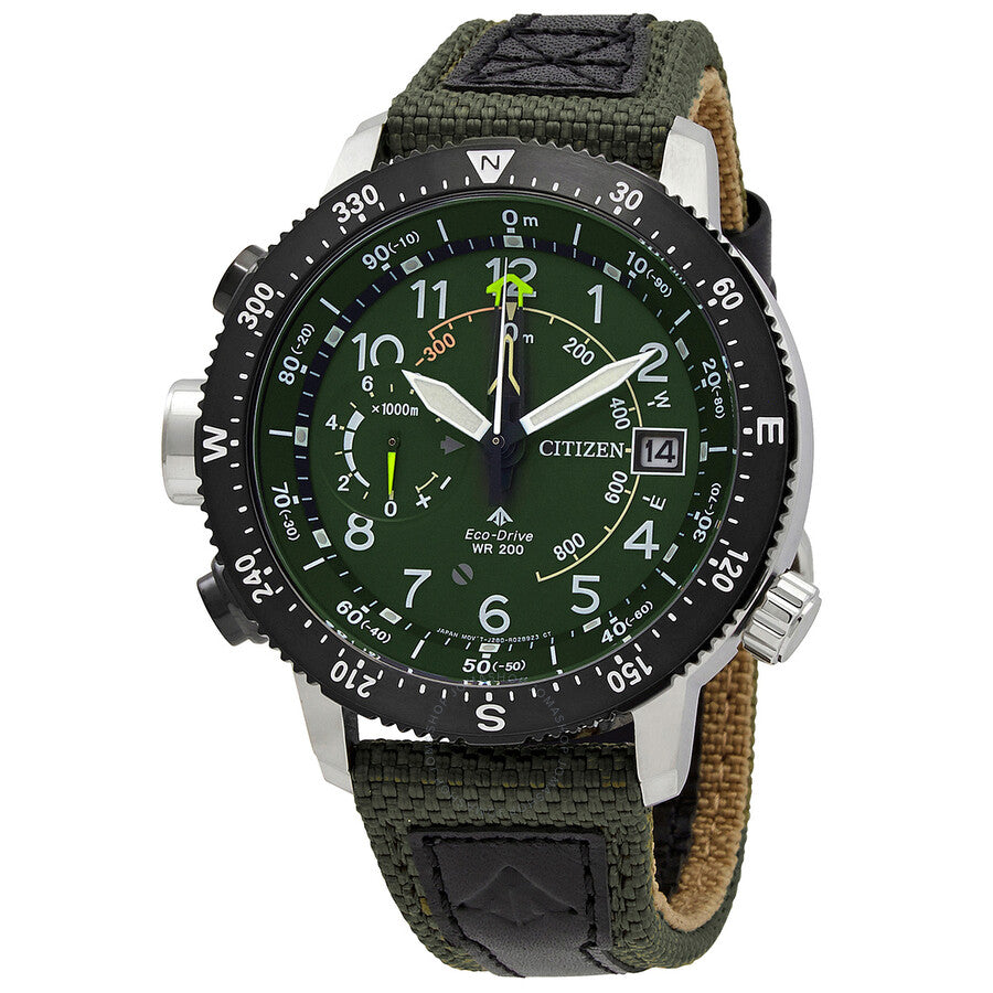 Citizen Promaster Altimeter Eco-Drive Green Dial Men's Watch BN4048-14X - The Watches Men & Co