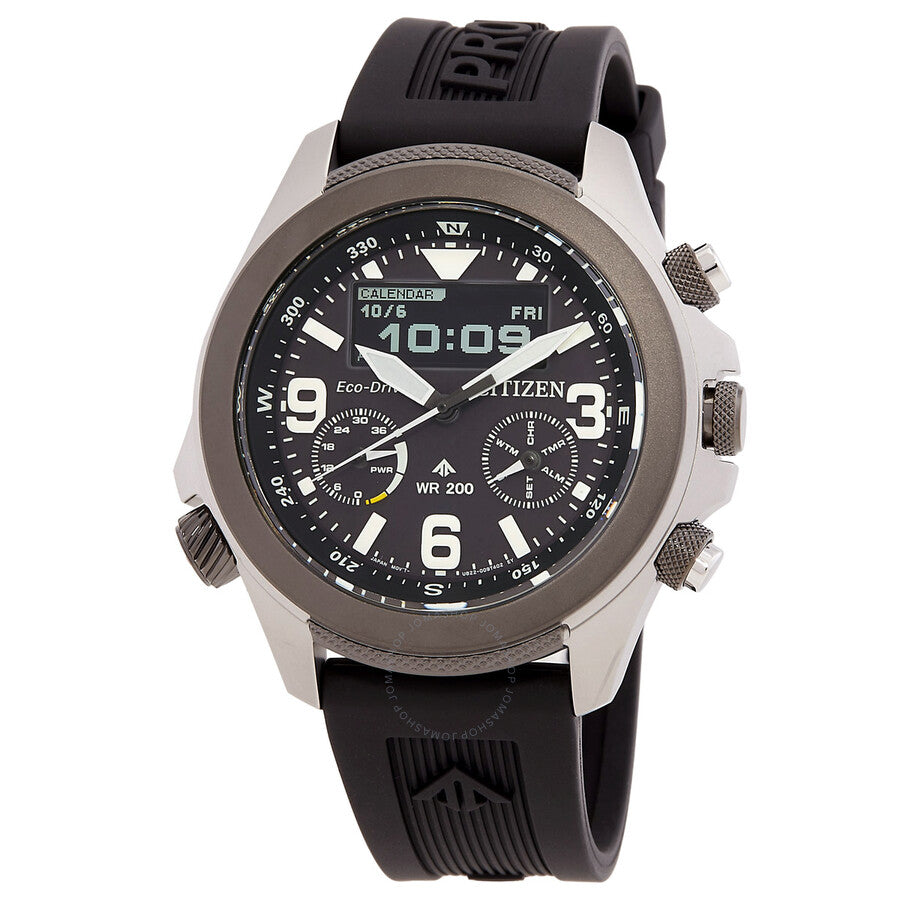 Citizen Promaster Land Chronograph Analog-Digital Black Dial Men's Watch JV100707E - The Watches Men & Co