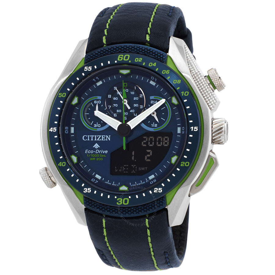 Citizen Promaster Land Perpetual Alarm World Time Chronograph Analog-Digital Men's Watch JW0148-12L - The Watches Men & Co