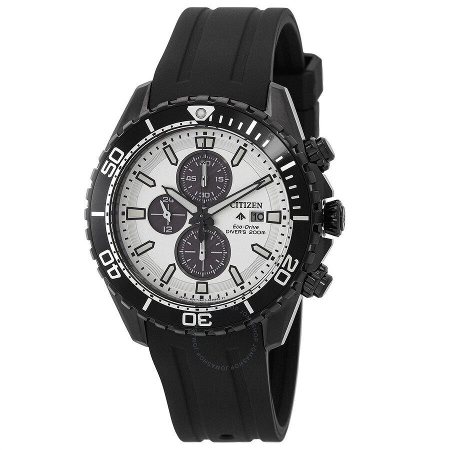 Citizen Promaster Marine Chronograph Eco-Drive White Dial Men's Watch CA0825-05A - The Watches Men & Co