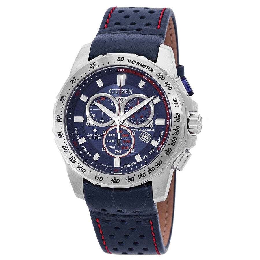 Citizen Promaster MX Perpetual Alarm Chronograph Blue Dial Men's Watch BL5571-09L - The Watches Men & Co