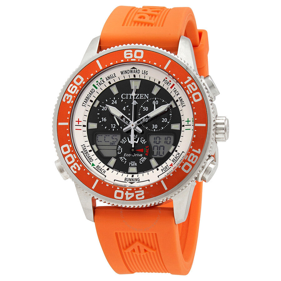 Citizen Promaster Perpetual Alarm World Time Chronograph Analog-Digital Black Dial Men's Watch JR4061-18E - The Watches Men & Co