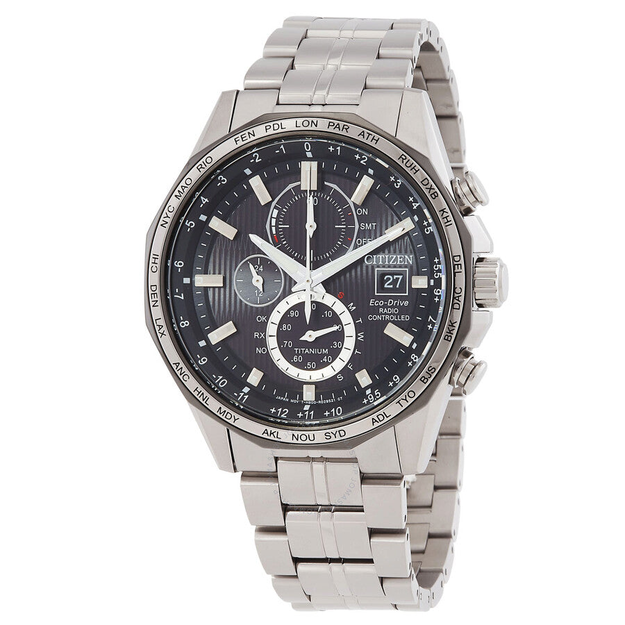Citizen Promaster Perpetual World Time Chronograph Quartz Black Dial Men's Watch AT8218-81E - The Watches Men & Co