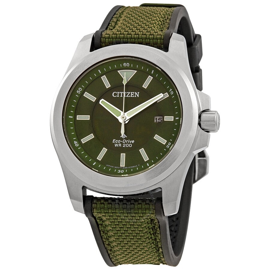Citizen Promaster Tough Green Dial Eco-Drive Green Fabric Men's Watch BN0211-09X