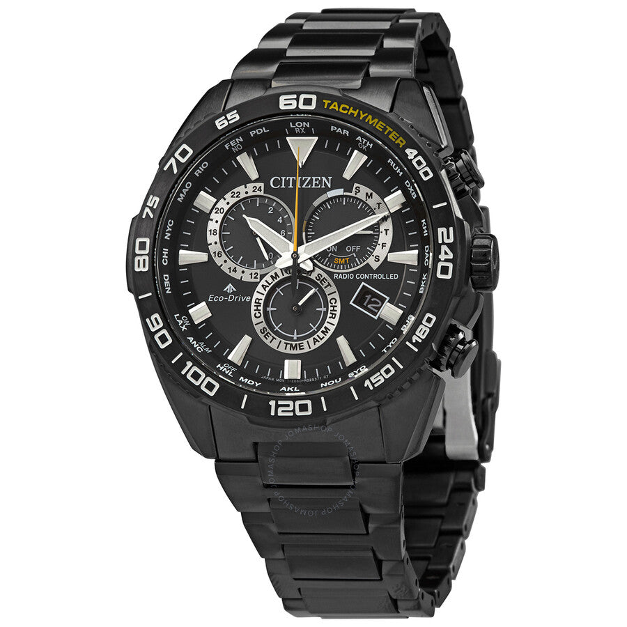 Citizen Promaster World Time Chronograph Black Dial Men's Watch CB5037-84E - The Watches Men & Co