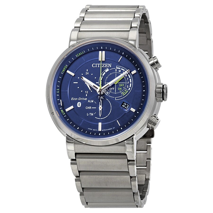 Citizen Proximity Eco-Drive Perpetual Calender Chronograph Blue Dial Men's Watch BZ1000-54L - The Watches Men & Co