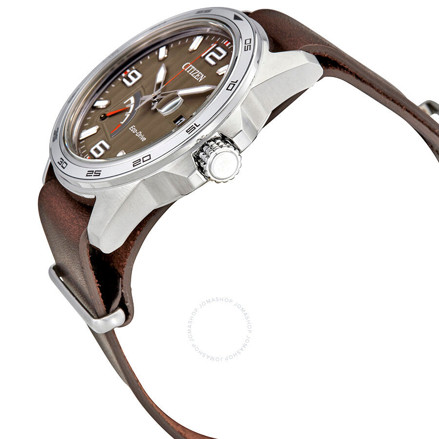 Citizen PRT Taupe Dial Brown Leather Men's Watch AW7039-01H
