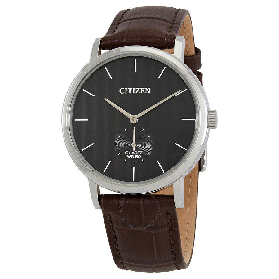 Citizen Quartz Black Dial Brown Leather Men's Watch BE9170-13H - The Watches Men & Co