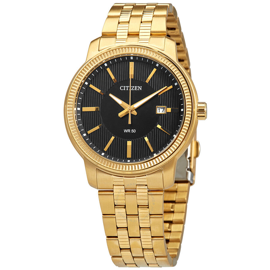 Citizen Quartz Black Dial Gold-tone Men's Watch BI1083-57E - The Watches Men & Co