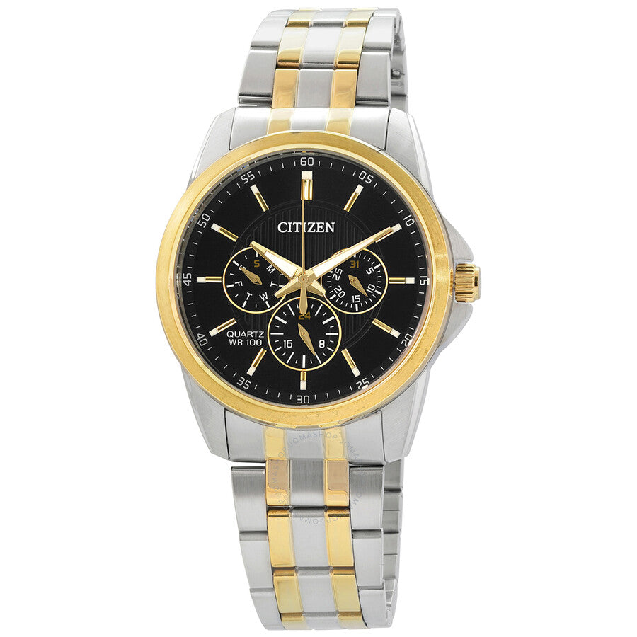 Citizen Quartz Black Dial Men's Two-tone Watch AG8348-56E - The Watches Men & Co