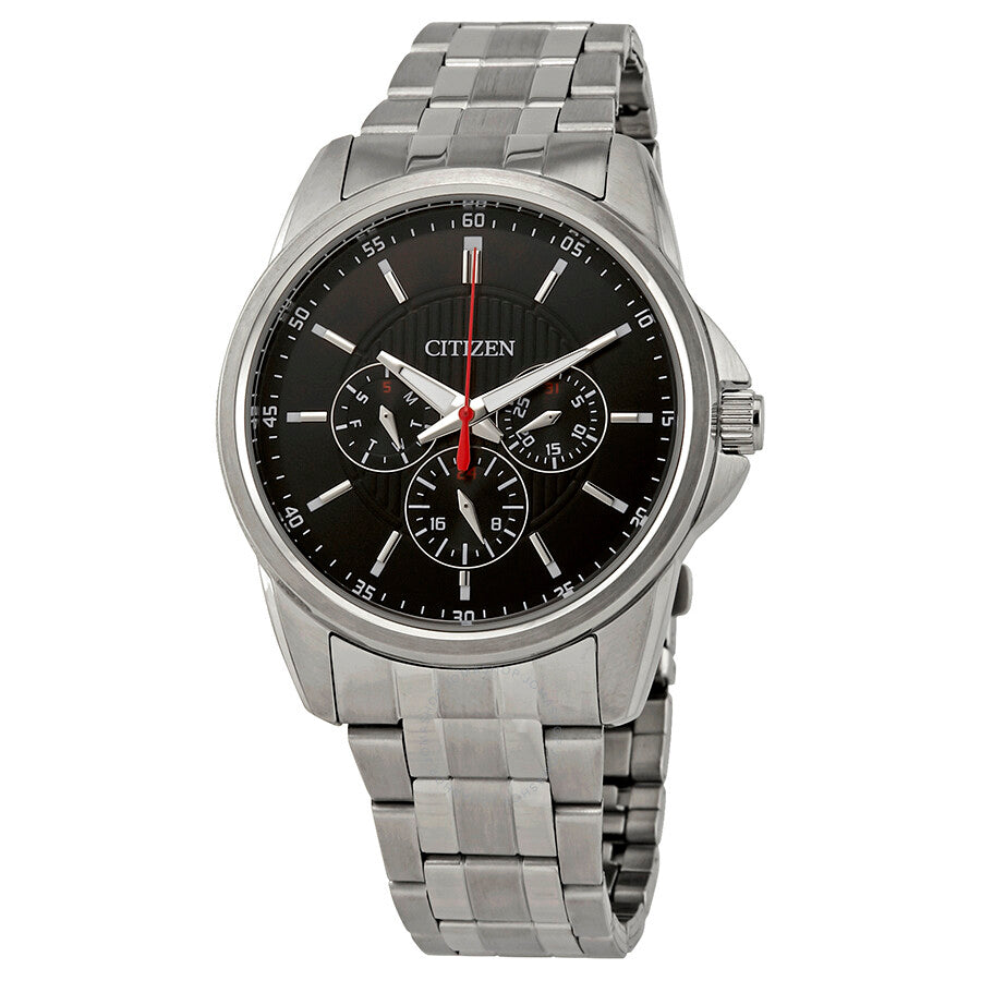 Citizen Quartz Black Dial Stainless Steel Men's Watch AG8340-58E - The Watches Men & Co