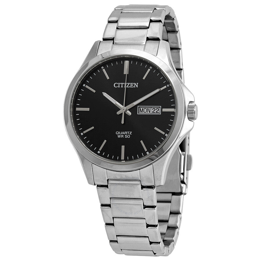 Citizen Quartz Black Dial Stainless Steel Men's Watch BF2001-80E - The Watches Men & Co