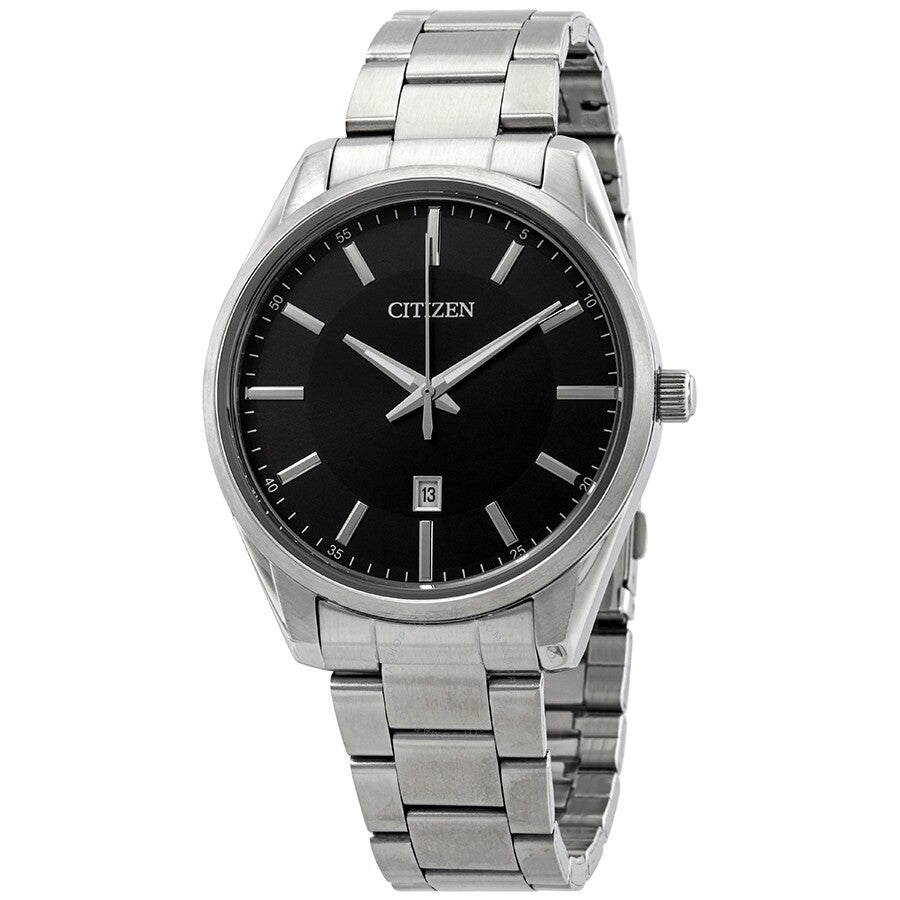 Citizen Quartz Black Dial Stainless Steel Men's Watch BI1030-53E