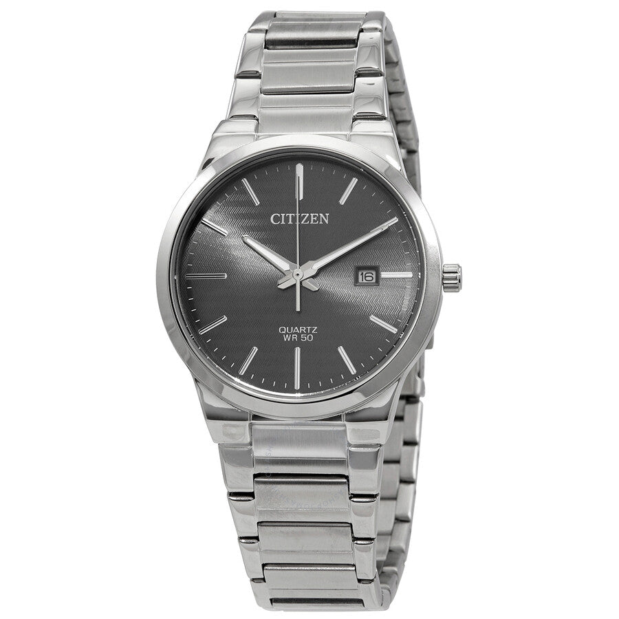 Citizen Quartz Black Dial Stainless Steel Men's Watch BI5060-51H - The Watches Men & Co