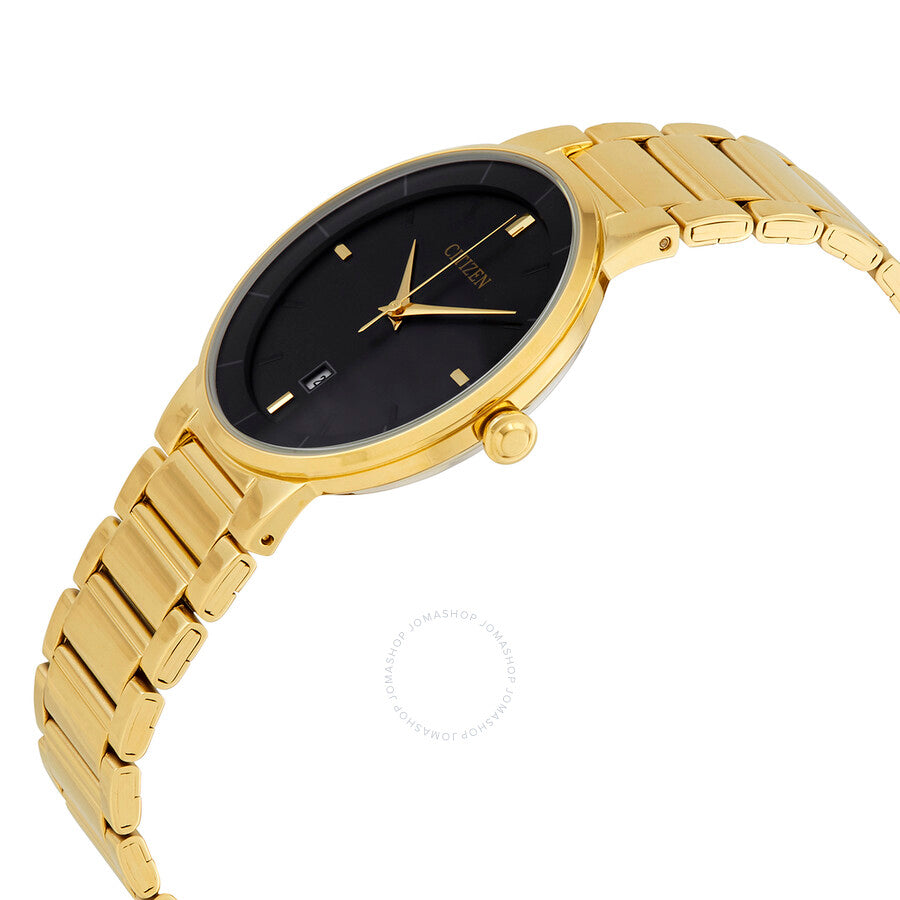 Citizen Quartz Black Dial Yellow Gold-tone Men's Watch BI5012-53E