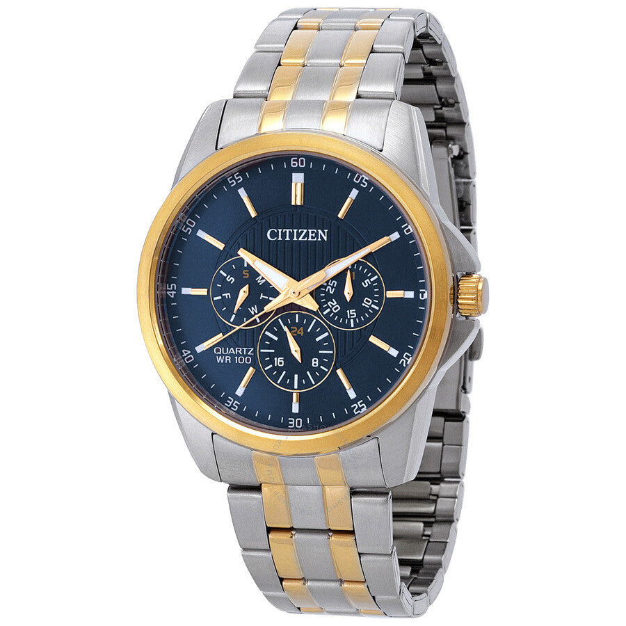 Citizen Quartz Blue Dial Two-Tone Men's Watch AG8348-56L - The Watches Men & Co