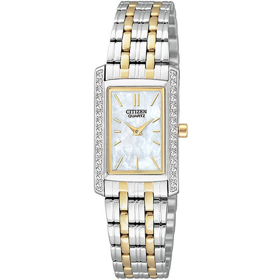 Citizen Quartz Crystal Mother of Pearl Dial Ladies Watch EK1124-54D - The Watches Men & Co
