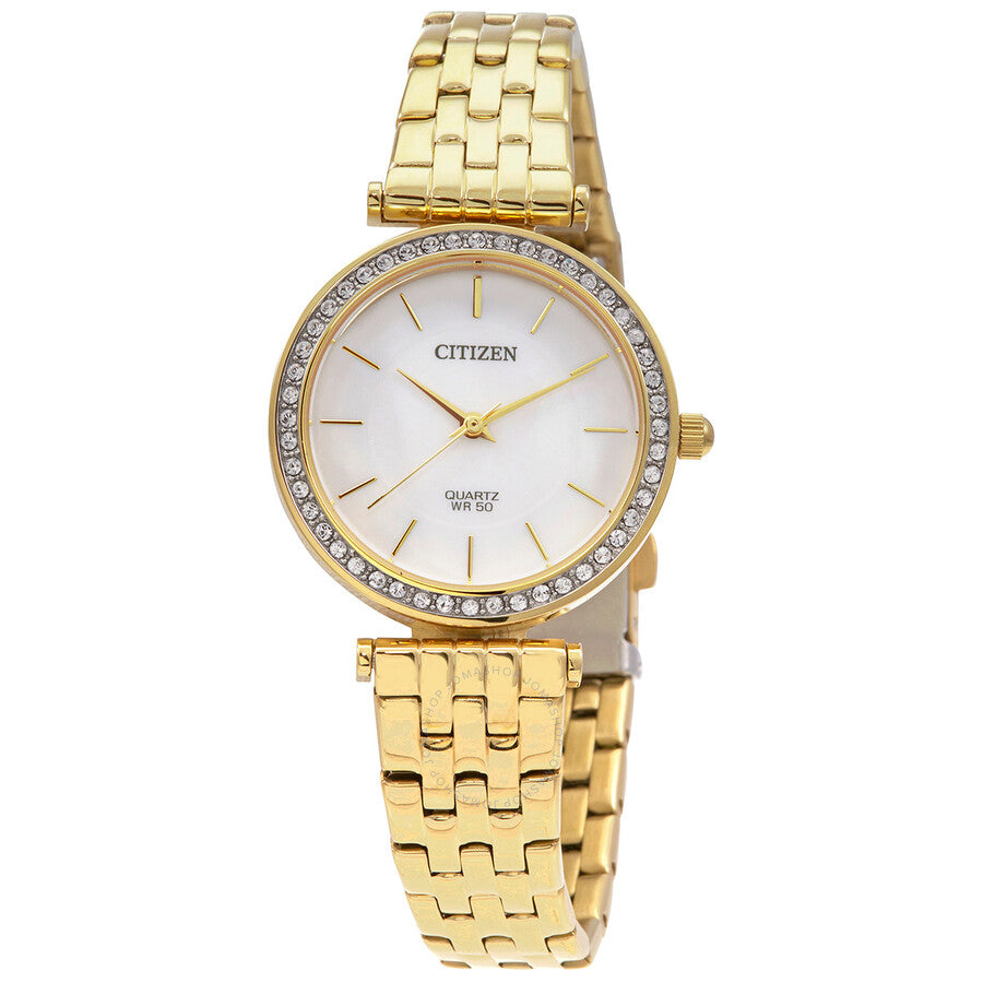 Citizen Quartz Crystal Mother of Pearl Dial Ladies Watch ER0212-50D - The Watches Men & Co