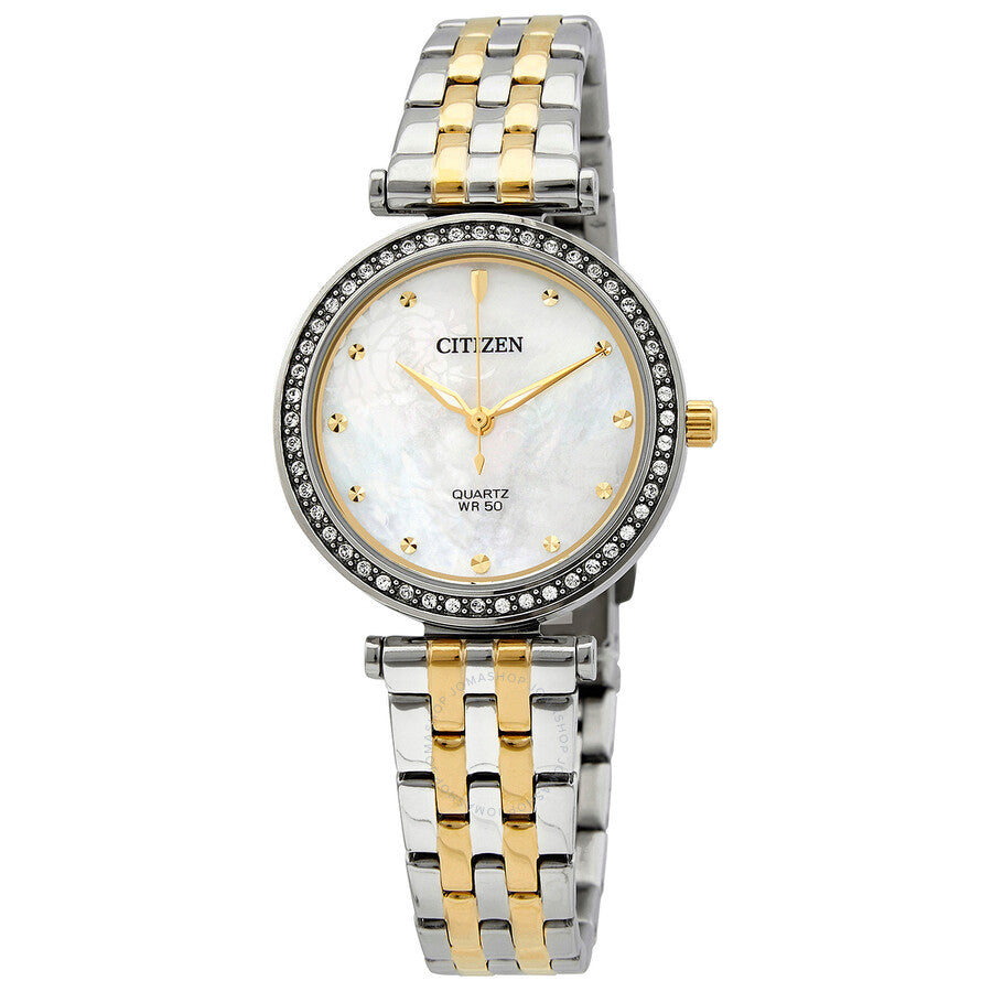 Citizen Quartz Crystal Mother of Pearl Dial Ladies Watch ER0214-54D - The Watches Men & Co