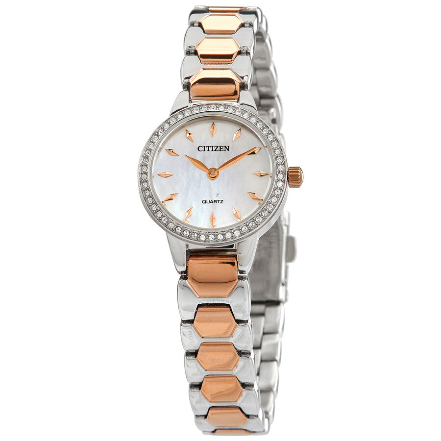 Citizen Quartz Crystal Mother of Pearl Dial Ladies Watch EZ7016-50D - The Watches Men & Co