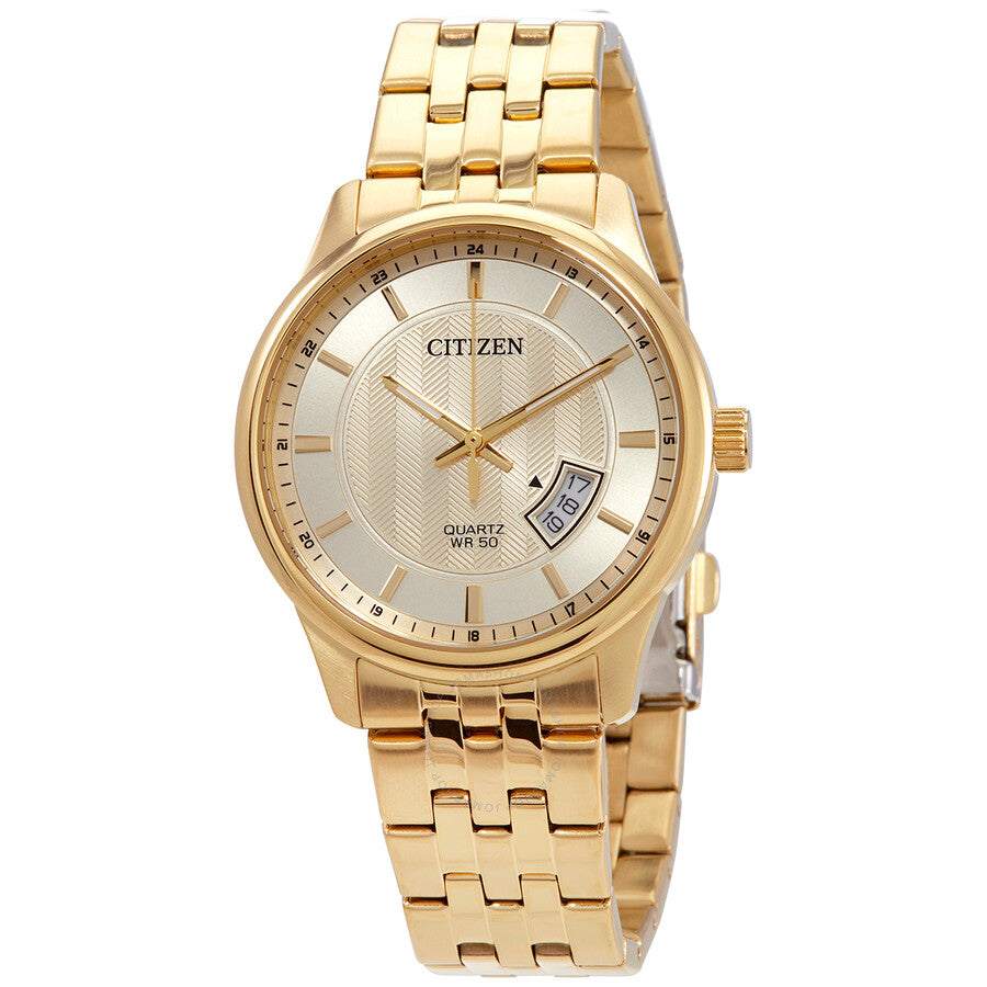 Citizen Quartz Gold Dial Gold-tone Men's Watch BI1052-85P - The Watches Men & Co