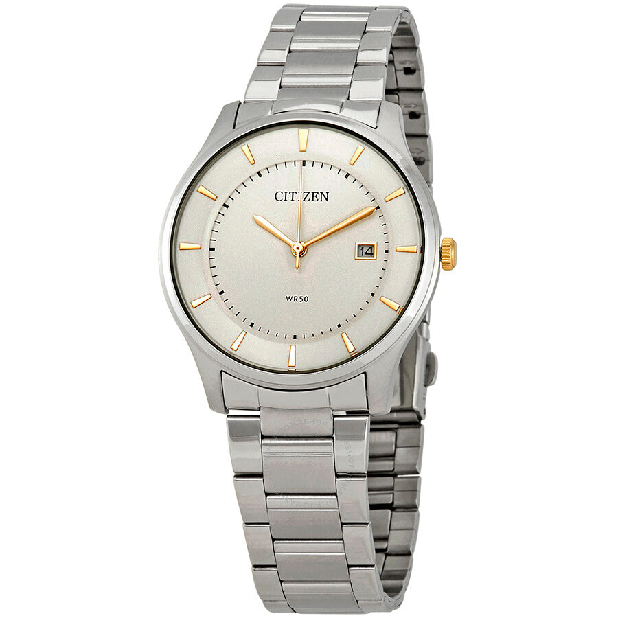 Reloj Citizen de cuarzo con esfera plateada para hombre BD0041-54B