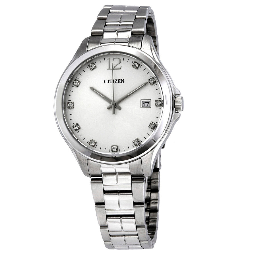 Citizen Quartz Silver Dial Stainless Steel Ladies Watch EV0050-55A