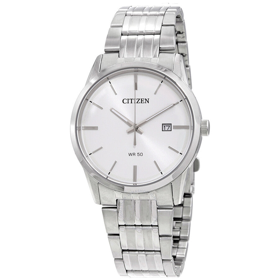 Citizen Quartz Silver Dial Stainless Steel Men's Watch BI5000-52A - The Watches Men & Co