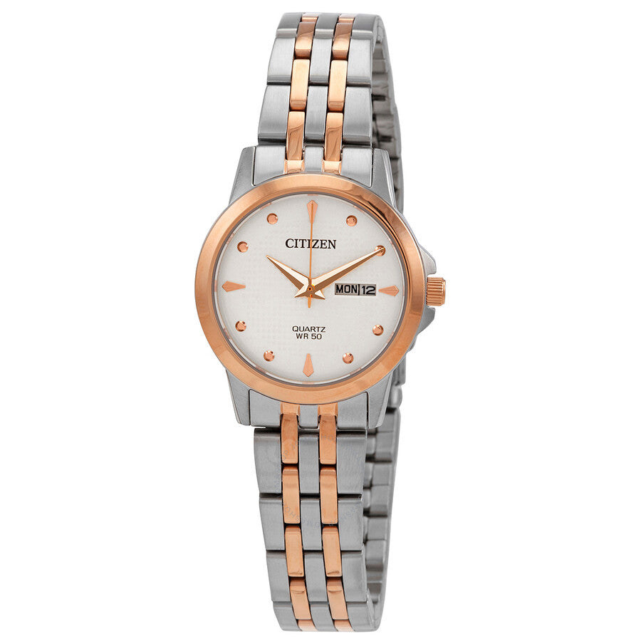 Citizen Quartz Silver Dial Two-tone Ladies Watch EQ0605-53A - The Watches Men & Co