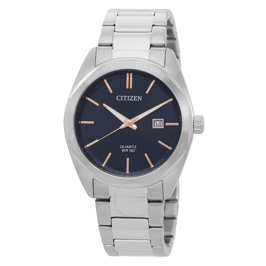 Citizen Quartz Stainless Steel Blue Dial Men's Watch BI5110-54H - The Watches Men & Co