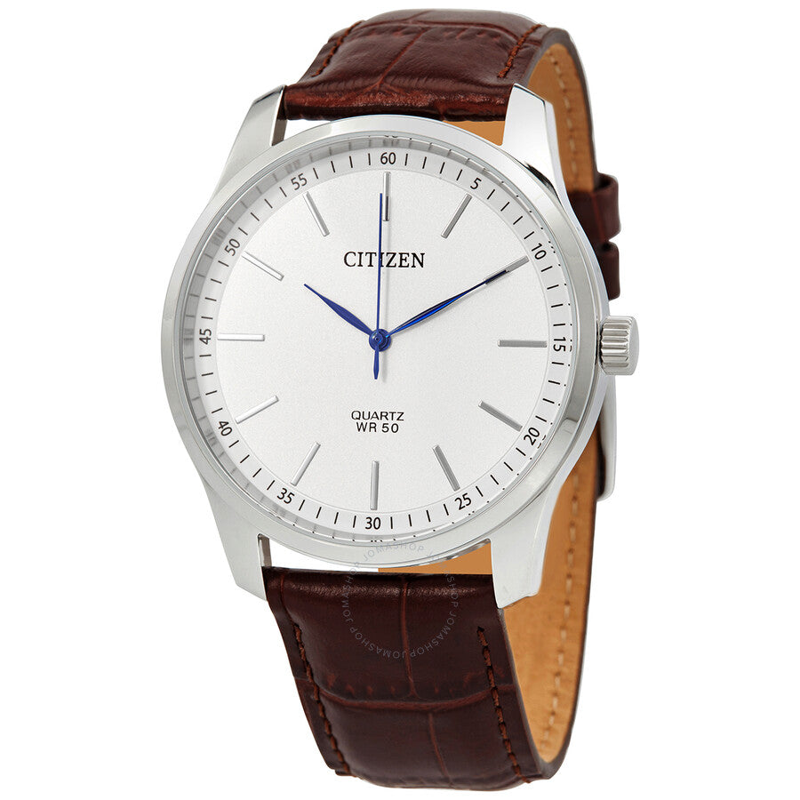 Citizen Quartz White Dial Brown Leather Men's Watch BH5000-08A - The Watches Men & Co