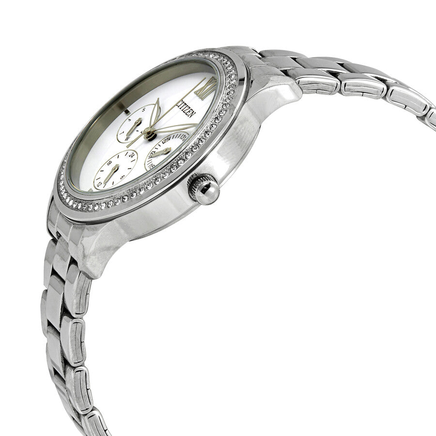 Reloj Citizen de cuarzo con esfera blanca y acero inoxidable para mujer ED8150-53A
