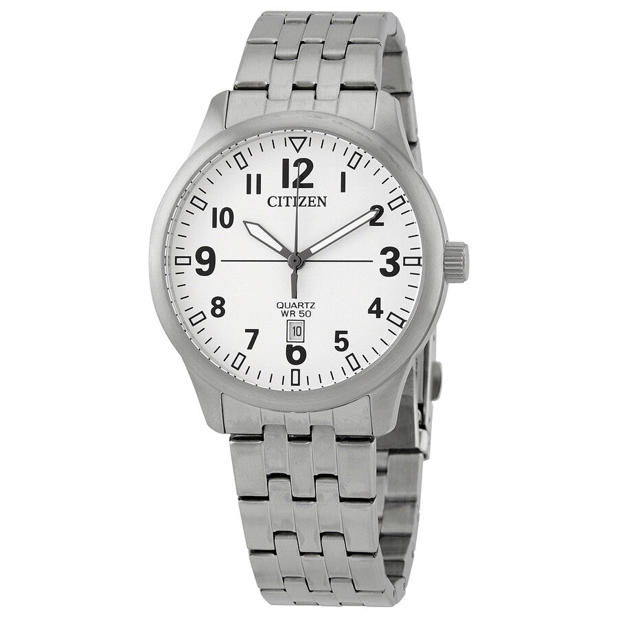 Citizen Quartz White Dial Stainless Steel Men's Watch BI1050-81B - The Watches Men & Co