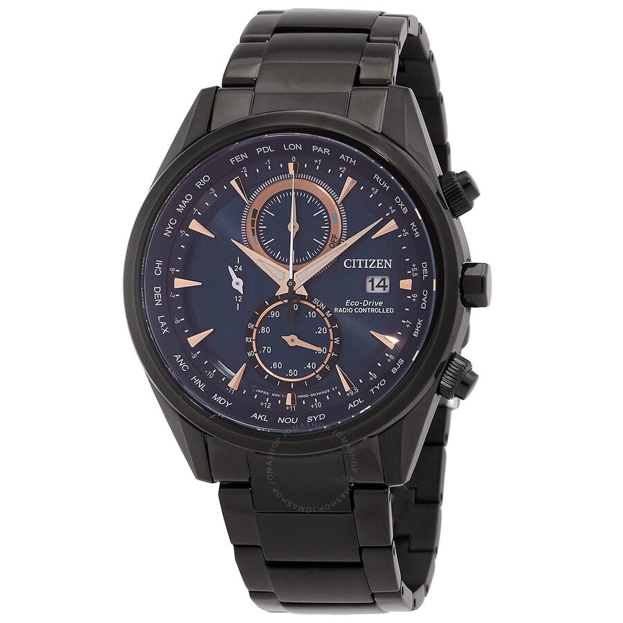 Citizen Radio-Controlled World Time Chronograph Blue Dial Men's Watch AT8265-57L - The Watches Men & Co