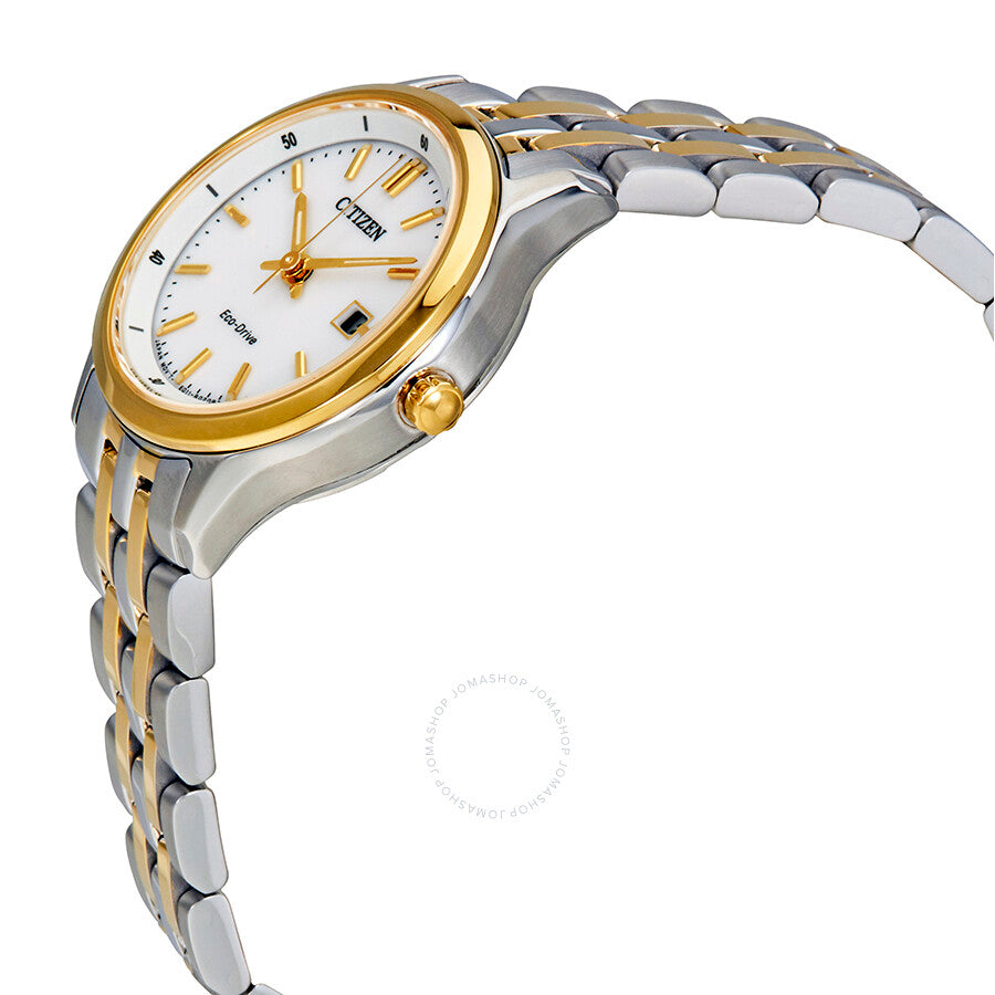 Citizen Sapphire Eco-Drive White Dial Ladies Watch EW2404-57A
