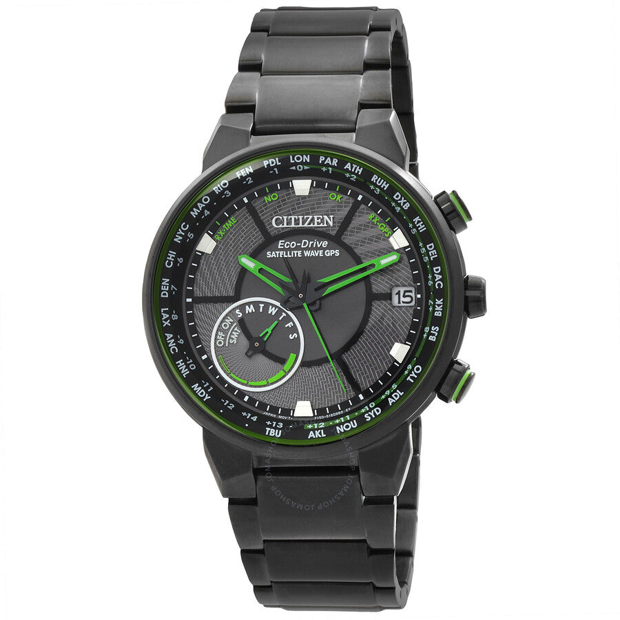 Citizen Satellite Wave GPS Freedom Black Eco-Drive Dial Men's Watch CC3035-50E - The Watches Men & Co