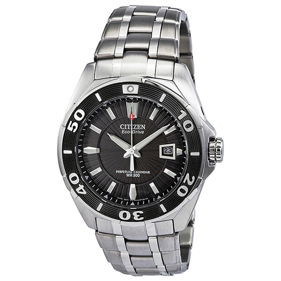 Citizen Signature Eco-Drive Black Dial Stainless Steel Men's Watch BL1250-55E