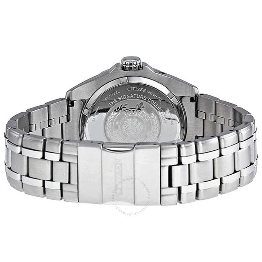 Citizen Signature Eco-Drive Black Dial Stainless Steel Men's Watch BL1250-55E