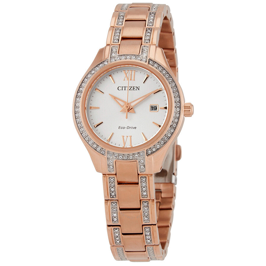 Citizen Silhouette Crystal Silver Dial Ladies Watch FE1233-52A - The Watches Men & Co