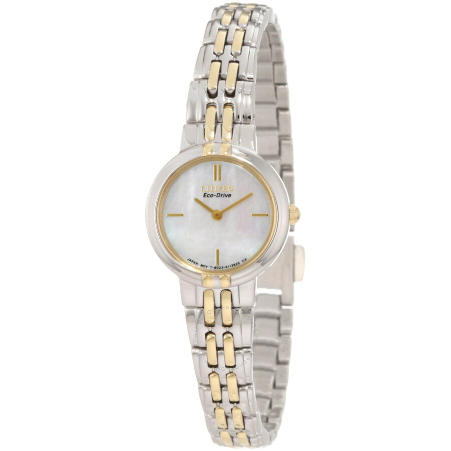 Citizen Silhouette Eco-Drive Mother of Pearl Two-Tone Steel Ladies Watch EX1094-51D - The Watches Men & Co
